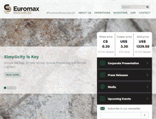 Tablet Screenshot of euromaxresources.com